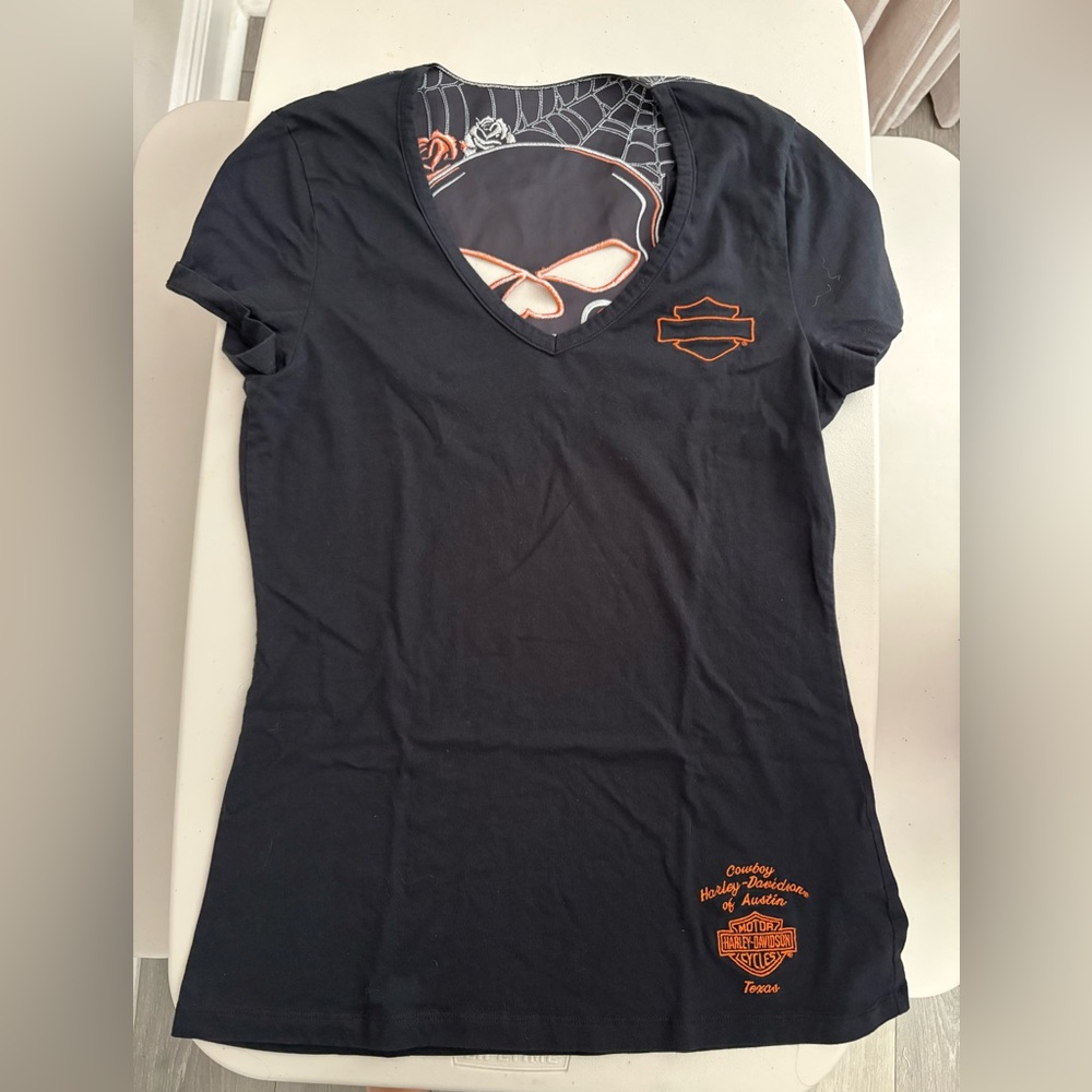 Harley-Davidson Black V-Neck Tee